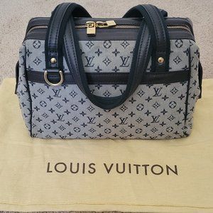 Louis Vuitton Blue Josephine Mini Lin Monogram Canvas Shoulder Bag